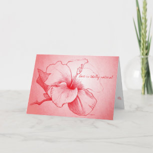 Cartes Pour Fêtes Annuelles Hibiscus Totalement Naturel