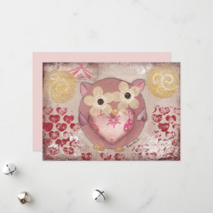 Cartes Pour Fêtes Annuelles Hibou de fête