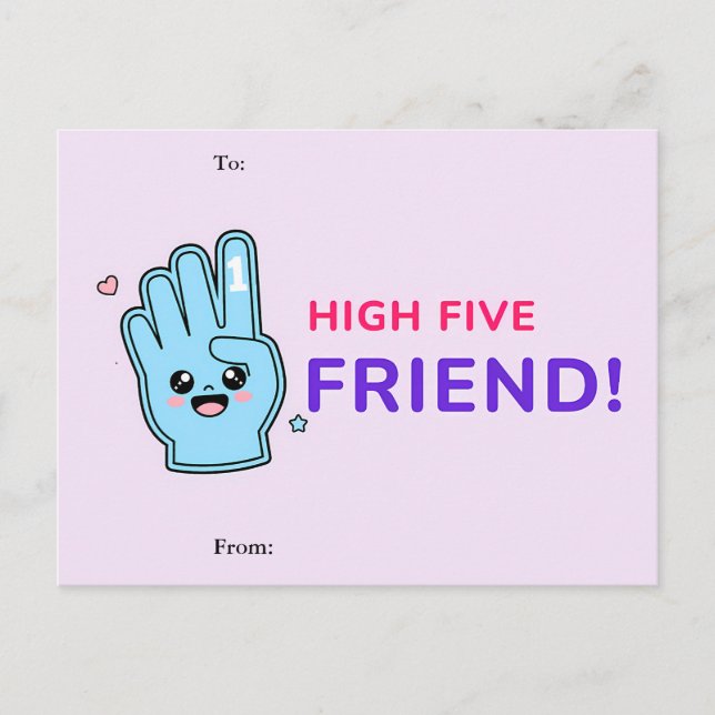 Cartes Pour Fêtes Annuelles High Five Friend Valentine Card (Devant)