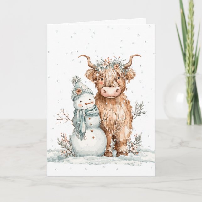 Cartes Pour Fêtes Annuelles Highland Christmas Friends (Devant)