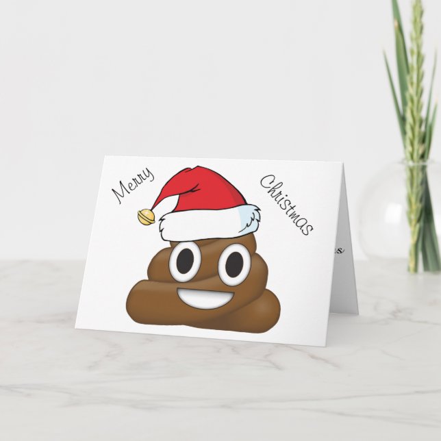 Cartes Pour Fêtes Annuelles Hilarié Xmas Poop Emoji (Devant)