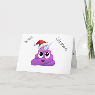 Cartes Pour Fêtes Annuelles Hilarié Xmas Poop Unicorne Emoji