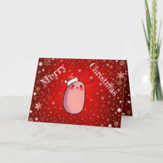 Cartes Pour Fêtes Annuelles Hilaried Xmas Kawaii Potat avec le Casquette Emoji