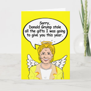Cartes Pour Fêtes Annuelles Hillary Christmas Angel Card - Grump a volé tout