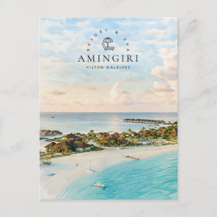 Cartes Pour Fêtes Annuelles Hilton Maldives Amingiri Resort & Spa Aquarelle