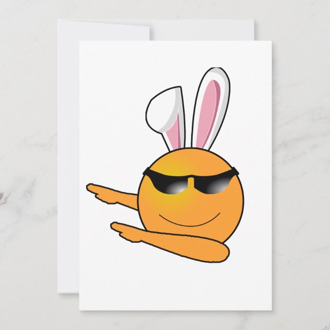 Cartes Pour Fêtes Annuelles Hip Hop Emoji Egg Bunny Easter Kids Adult (Devant)