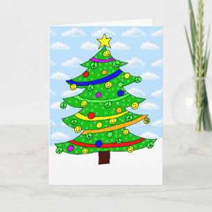 Cartes Pour Fêtes Annuelles Hippie's Happy Christmas Tree