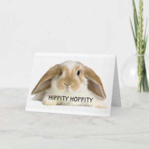 CARTES POUR FÊTES ANNUELLES HIPPITY HOPPITY "PÂQUES" ARRIVE À GRANDS PAS
