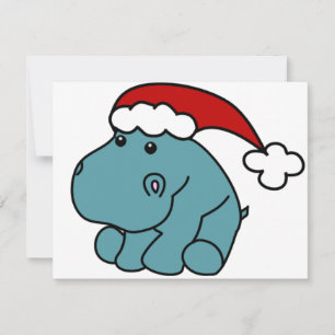 Cartes Pour Fêtes Annuelles Hippo de Noël
