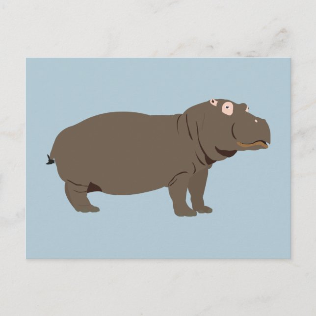 Cartes Pour Fêtes Annuelles Hippopotame personnalisé Hippo (Devant)
