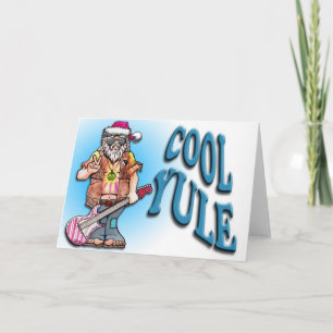 Cartes Pour Fêtes Annuelles Hippy Père Noël