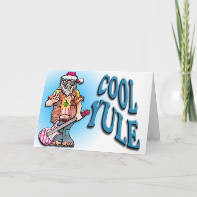 Cartes Pour Fêtes Annuelles Hippy Père Noël (Devant)