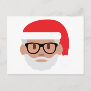 Cartes Pour Fêtes Annuelles hipster Santa Claus émoji