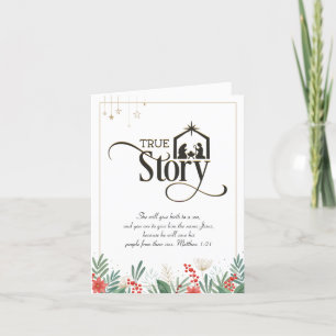 Cartes Pour Fêtes Annuelles Histoire Chrétienne Véritable Noël Verset Biblique