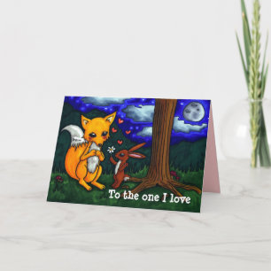 Cartes Pour Fêtes Annuelles histoire d'amour renard et lièvre valentines perso