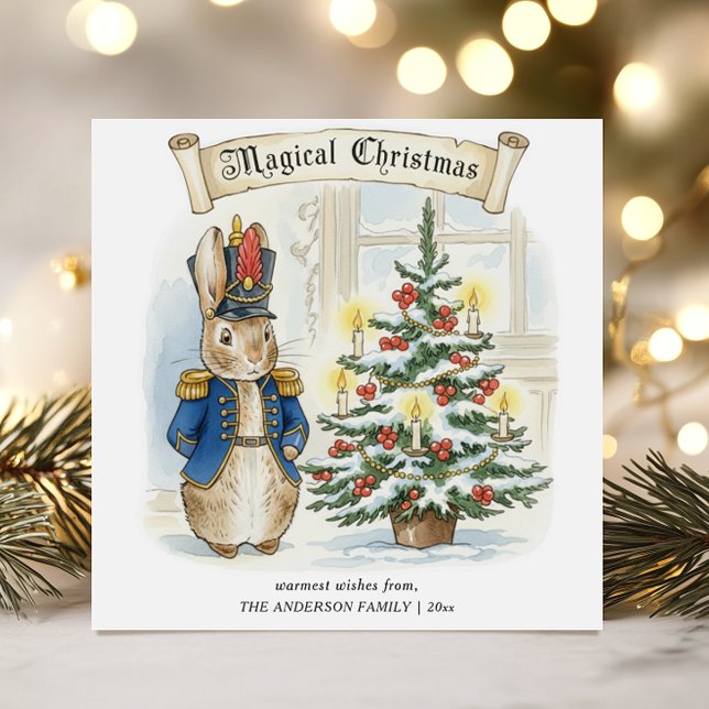 Cartes Pour Fêtes Annuelles Histoire de conte de fées Peter Rabbit Noël (Créateur téléchargé)