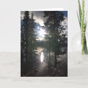 Cartes Pour Fêtes Annuelles Hiver au lac