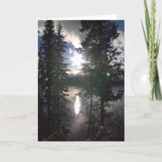 Cartes Pour Fêtes Annuelles Hiver au lac