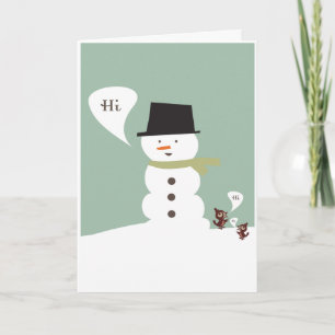 Cartes Pour Fêtes Annuelles Hiver bonjour