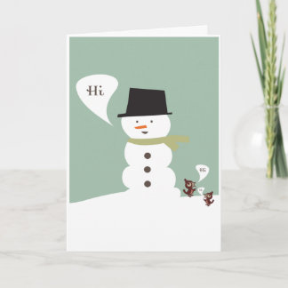 Cartes Pour Fêtes Annuelles Hiver bonjour