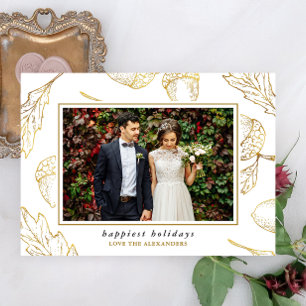 Cartes Pour Fêtes Annuelles Hiver Botanique Joyeuses Vacances Photo