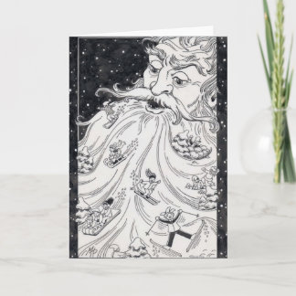 Cartes Pour Fêtes Annuelles Hiver de vieil homme