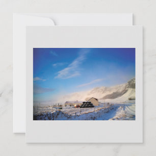 Cartes Pour Fêtes Annuelles hiver du paysage islandais