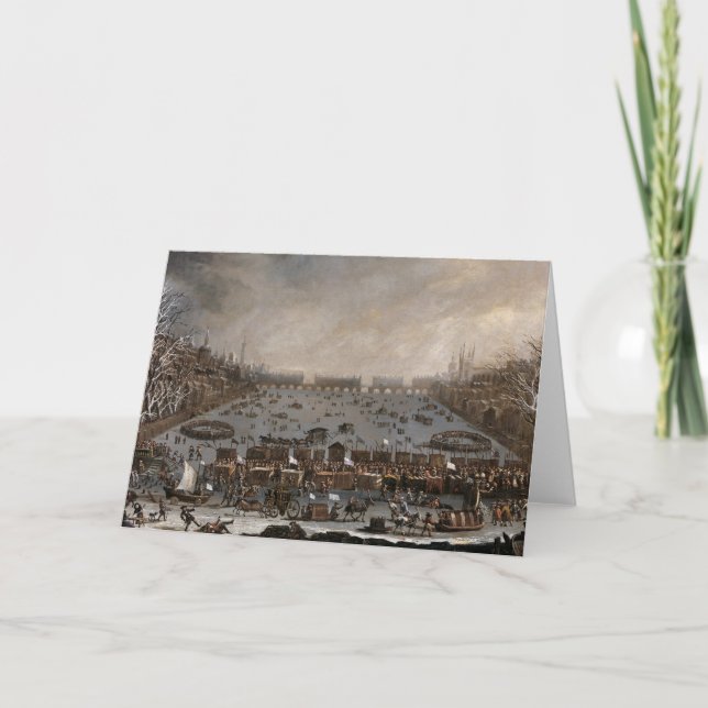 Cartes Pour Fêtes Annuelles Hiver juste sur la Tamise, Londres (Devant)