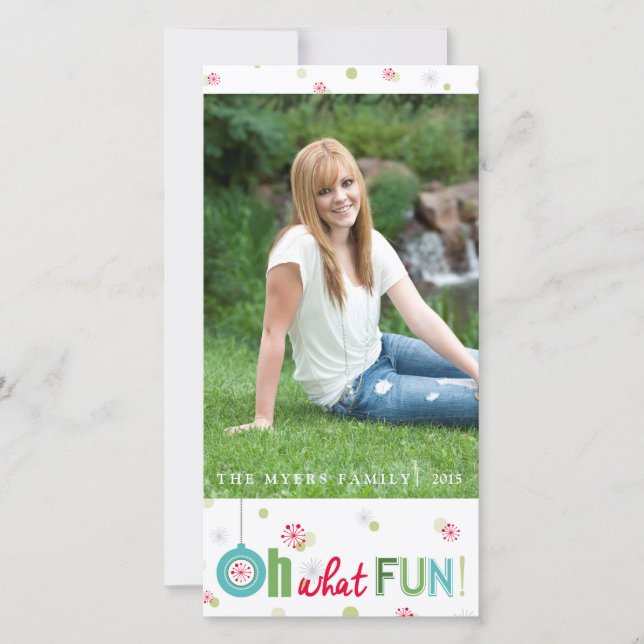 Cartes Pour Fêtes Annuelles Hiver lunatique Oh quel plaisir (Devant)