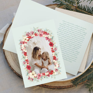 Cartes Pour Fêtes Annuelles hiver noël poinsettia arche photo