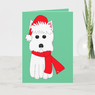 Cartes Pour Fêtes Annuelles hiver Westie