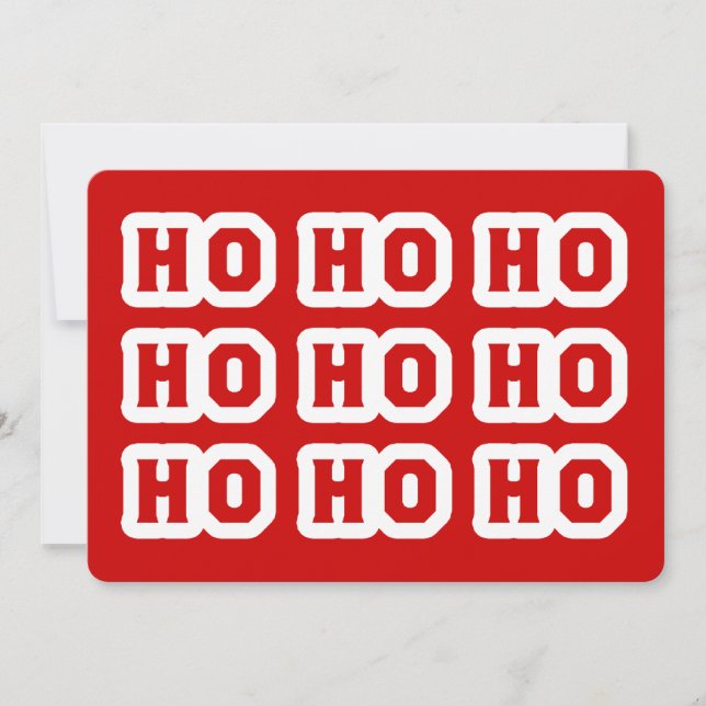 CARTES POUR FÊTES ANNUELLES HO HO (Devant)