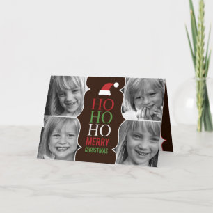 Cartes Pour Fêtes Annuelles HO HO HO Christmas/Holiday Photo Card