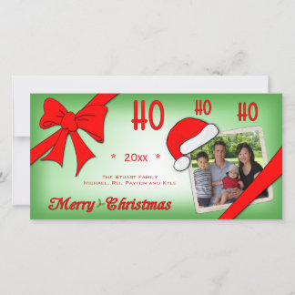 Cartes Pour Fêtes Annuelles Ho Ho Ho Ho Vert Tendance