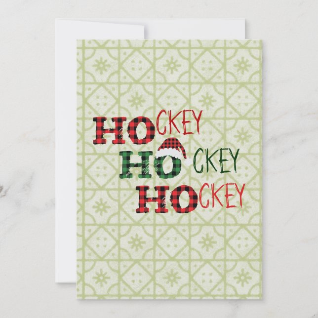 Cartes Pour Fêtes Annuelles Ho Ho Ho - Hockey Hockey Hockey (Devant)