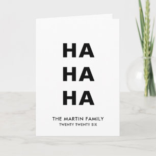 Cartes Pour Fêtes Annuelles Ho Ho Ho Minimaliste Noël Blanc Fêtes de fin d'ann