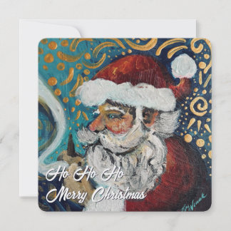 Cartes Pour Fêtes Annuelles Ho Ho Ho Noël Père Noël sans photo