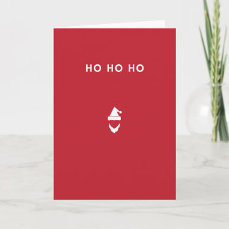 Cartes Pour Fêtes Annuelles Ho Ho Ho Père Noël en rouge