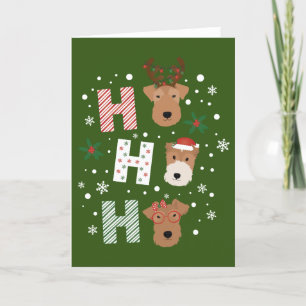 Cartes Pour Fêtes Annuelles Ho Ho Ho Welsh Terrier Joyeux Noël