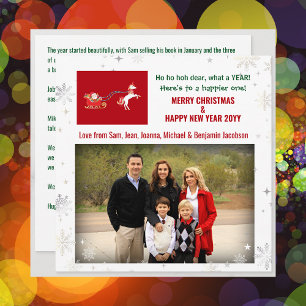 Cartes Pour Fêtes Annuelles Ho Ho Hoh Cher Funny Père Noël Unicorn Lettre Phot