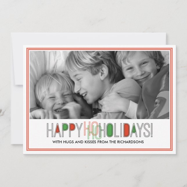 Cartes Pour Fêtes Annuelles Ho Ho Holidays x1 (Devant)