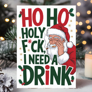 Cartes Pour Fêtes Annuelles Ho Ho Holy F*ck Drôle de Noël