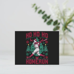 Cartes Pour Fêtes Annuelles Ho Ho Homerun Baseball Laid Christmas Sweat