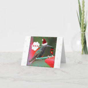 Cartes Pour Fêtes Annuelles Ho Ho Hummingbird