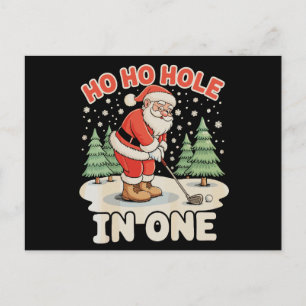 Cartes Pour Fêtes Annuelles Ho Ho trou d'un coup de golf de Noël Xmas Santa ne