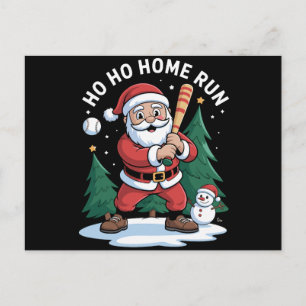 Cartes Pour Fêtes Annuelles Ho Home Run Noël Père Noël Baseball Bonhomme de ne