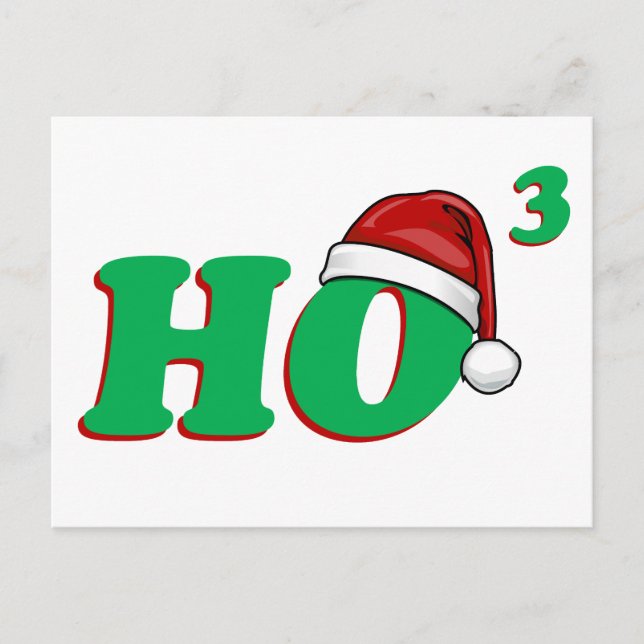 Cartes Pour Fêtes Annuelles Ho humour (cubé) de Noël 3 (Devant)
