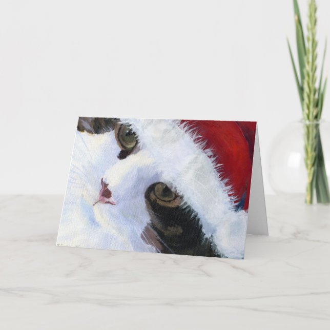 Cartes Pour Fêtes Annuelles HO Kitty Cat (Devant)