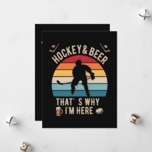 Cartes Pour Fêtes Annuelles Hockey en détresse et Hockey de jeu de mots sur la