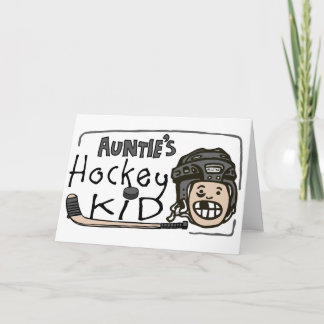 Cartes Pour Fêtes Annuelles Hockey Kid de tante
